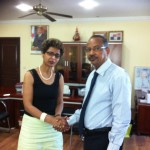 Elizabeth Chyrum & Mr Hassan Darar Houffaneh, Djibouti’s Minister of the Interior.
